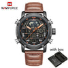 Relógio Masculino NAVIFORCE 9160  esportivo Militar Pulseira Couro.