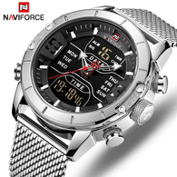 Relógio de luxo NAVIFORCE 9153 masculino digital e analógico prova D