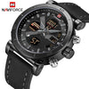 Relógio Masculino NAVIFORCE 9132 esportivo Militar pulseira de couro.